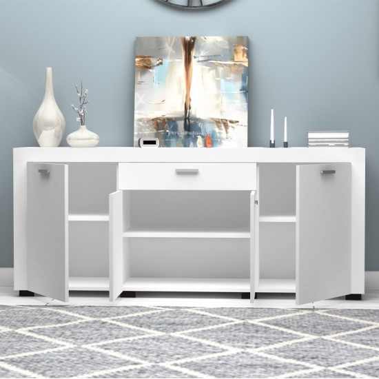 Μπουφές Joseph  χρώμα λευκό 177x40x76εκ.