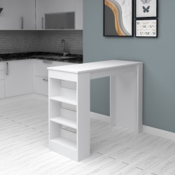 Τραπέζι μπαρ Deep  χρώμα λευκό 120x50x100εκ.