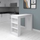 Τραπέζι μπαρ Deep  χρώμα λευκό 120x50x100εκ.