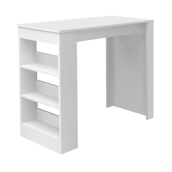 Τραπέζι μπαρ Deep  χρώμα λευκό 120x50x100εκ.