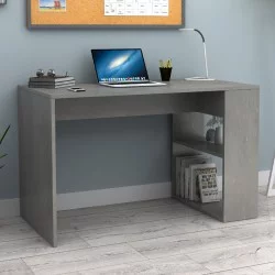 Γραφείο εργασίας Mikro  χρώμα γκρι σκυροδέματος 120x60x75εκ.