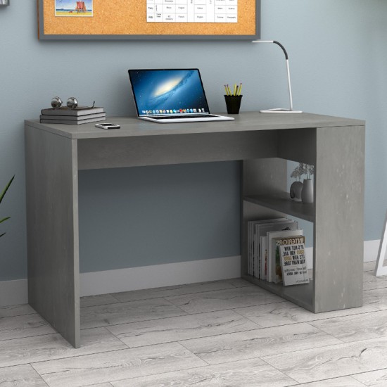 Γραφείο εργασίας Mikro  χρώμα γκρι σκυροδέματος 120x60x75εκ.