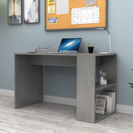 Γραφείο εργασίας Mikro  χρώμα γκρι σκυροδέματος 120x60x75εκ.