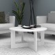 Τραπεζάκι σαλονιού Kati  χρώμα λευκό Ø80x42εκ.