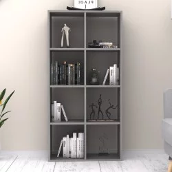 Βιβλιοθήκη Anser  χρώμα γκρι σκυροδέματος 69,8x29x142εκ.