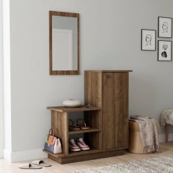 Έπιπλο εισόδου Cute  χρώμα καρυδί 90x35x95εκ.