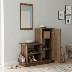Έπιπλο εισόδου Cute  χρώμα καρυδί 90x35x95εκ.