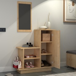 Έπιπλο εισόδου Cute  χρώμα φυσικό οξιάς 90x35x95εκ.