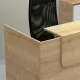 Γραφείο υποδοχής - reception Lemmon  χρώμα φυσικό οξιάς 120x70x110εκ.