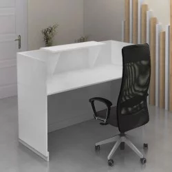 Γραφείο υποδοχής - reception Lemmon  χρώμα λευκό 120x70x110εκ.