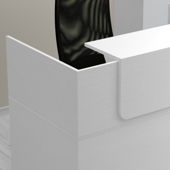 Γραφείο υποδοχής - reception Lemmon  χρώμα λευκό 120x70x110εκ.