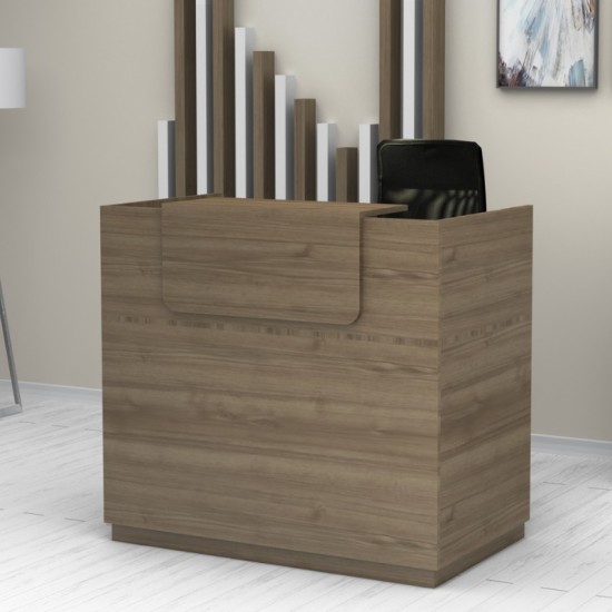 Γραφείο υποδοχής - reception Lemmon χρώμα καρυδί 120x70x110εκ. Γραφείο υποδοχής - reception Lemmon χρώμα καρυδί 120x70x110εκ.