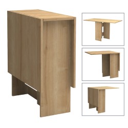 Τραπέζι Pepe  επεκτεινόμενο χρώμα φυσικό οξιάς 28(56+56)x77x75εκ.