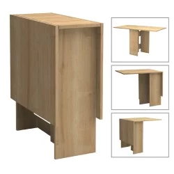 Τραπέζι Pepe  επεκτεινόμενο χρώμα φυσικό οξιάς 28(56+56)x77x75εκ.