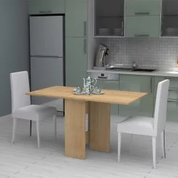 Τραπέζι Pepe  επεκτεινόμενο χρώμα φυσικό οξιάς 28(56+56)x77x75εκ.