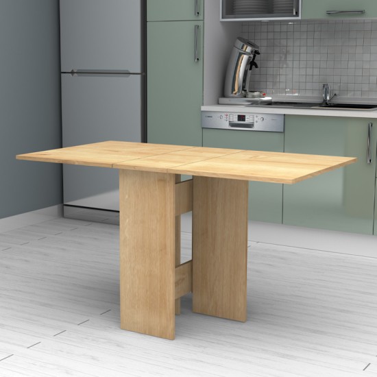 Τραπέζι Pepe  επεκτεινόμενο χρώμα φυσικό οξιάς 28(56+56)x77x75εκ.