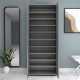 Ντουλάπα ρούχων - παπουτσοθήκη Eric  δίφυλλη χρώμα γκρι σκυροδέματος 76x36x187εκ.