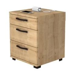 Κομοδίνο - Συρταριέρα γραφείου Roco  χρώμα φυσικό οξιάς 40x39x57εκ.