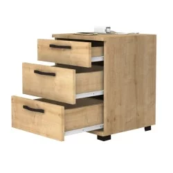 Κομοδίνο - Συρταριέρα γραφείου Roco  χρώμα φυσικό οξιάς 40x39x57εκ.