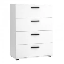 Συρταριέρα Velika  χρώμα λευκό 73x44x96εκ.