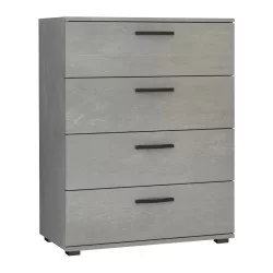 Συρταριέρα Velika  χρώμα γκρι σκυροδέματος 73x44x96εκ.