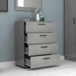 Συρταριέρα Velika  χρώμα γκρι σκυροδέματος 73x44x96εκ.