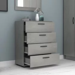 Συρταριέρα Velika  χρώμα γκρι σκυροδέματος 73x44x96εκ.