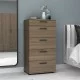 Συρταριέρα Helia  χρώμα καρυδί 60x44x108εκ.