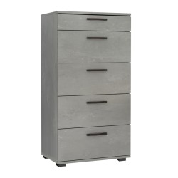 Συρταριέρα Helia  χρώμα γκρι σκυροδέματος 60x44x108εκ.