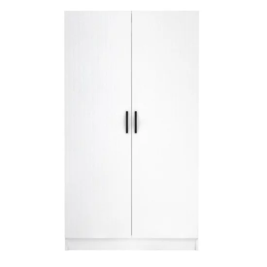 Ντουλάπα ρούχων Victoria  δίφυλλη χρώμα λευκό 100x60x181εκ.
