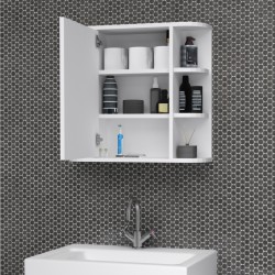 Καθρέπτης μπάνιου Diro Μegapap χρώμα λευκό 65x17,5x60εκ. Καθρέπτης μπάνιου Diro Μegapap χρώμα λευκό 65x17,5x60εκ.