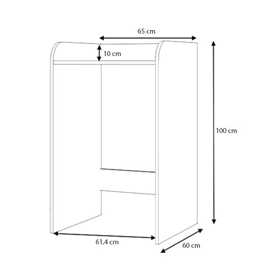 Έπιπλο πλυντηρίου Toren χρώμα λευκό 65x60x100εκ. Έπιπλο πλυντηρίου Toren χρώμα λευκό 65x60x100εκ.