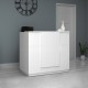 Γραφείο υποδοχής - reception Gemini χρώμα λευκό 120x70x110εκ. Γραφείο υποδοχής - reception Gemini χρώμα λευκό 120x70x110εκ.