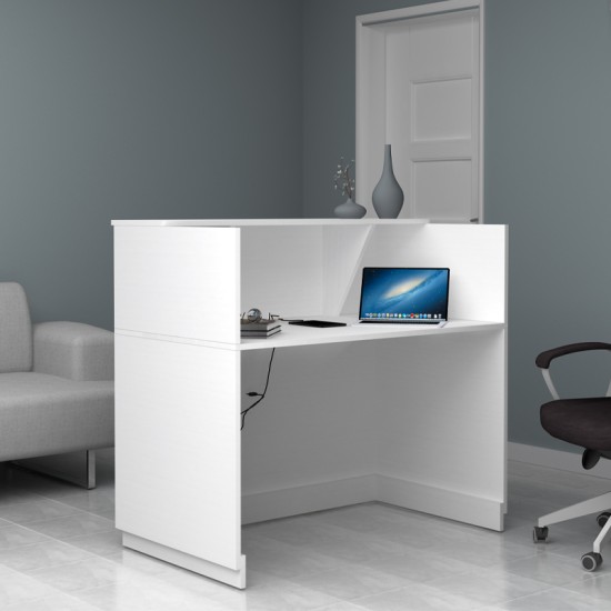 Γραφείο υποδοχής - reception Gemini χρώμα λευκό 120x70x110εκ. Γραφείο υποδοχής - reception Gemini χρώμα λευκό 120x70x110εκ.