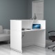Γραφείο υποδοχής - reception Gemini χρώμα λευκό 120x70x110εκ. Γραφείο υποδοχής - reception Gemini χρώμα λευκό 120x70x110εκ.