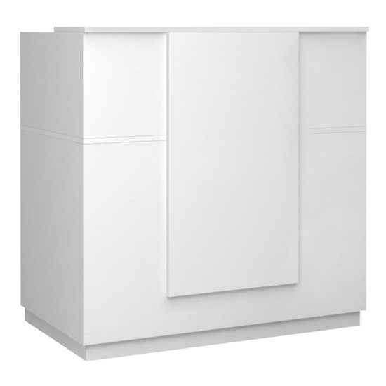 Γραφείο υποδοχής - reception Gemini χρώμα λευκό 120x70x110εκ. Γραφείο υποδοχής - reception Gemini χρώμα λευκό 120x70x110εκ.