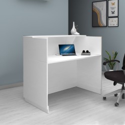 Γραφείο υποδοχής - reception Gemini  χρώμα λευκό 150x70x110εκ.
