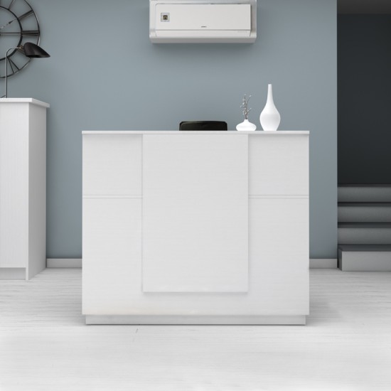 Γραφείο υποδοχής - reception Gemini χρώμα λευκό 150x70x110εκ. Γραφείο υποδοχής - reception Gemini χρώμα λευκό 150x70x110εκ.