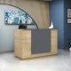 Γραφείο υποδοχής - reception Gemini χρώμα φυσικό οξιάς - ανθρακί 180x70x110εκ. Γραφείο υποδοχής - reception Gemini χρώμα φυσικό οξιάς - ανθρακί 180x70x110εκ.