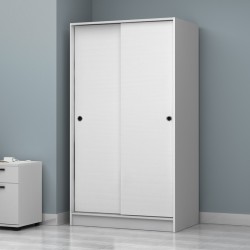 Ντουλάπα ρούχων Regio  δίφυλλη συρόμενη χρώμα λευκό 100x60x181εκ.