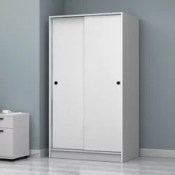 Ντουλάπα ρούχων Regio  δίφυλλη συρόμενη χρώμα λευκό 100x60x181εκ.