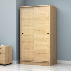 Ντουλάπα ρούχων Regio  δίφυλλη συρόμενη χρώμα φυσικό οξιάς 100x60x181εκ.