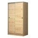Ντουλάπα ρούχων Regio  δίφυλλη συρόμενη χρώμα φυσικό οξιάς 100x60x181εκ.