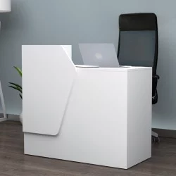 Γραφείο υποδοχής - reception Merlin  χρώμα λευκό 110x50x101,8εκ.