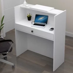 Γραφείο υποδοχής - reception Mezzo  χρώμα λευκό 90x40x110εκ.