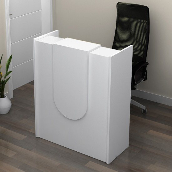 Γραφείο υποδοχής - reception Mezzo  χρώμα λευκό 90x40x110εκ.