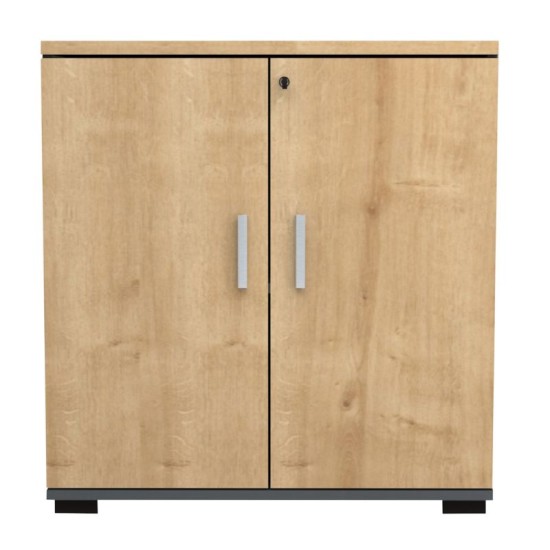 Ντουλάπι γραφείου επαγγελματικό Venturo  χρώμα ανθρακί - φυσικό οξιάς 80x40x80εκ.