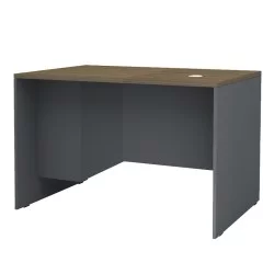 Γραφείο επαγγελματικό Venturo  χρώμα ανθρακί - καρυδί 120x80x75εκ.