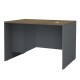 Γραφείο επαγγελματικό Venturo  χρώμα ανθρακί - καρυδί 120x80x75εκ.