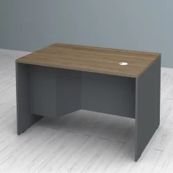 Γραφείο επαγγελματικό Venturo  χρώμα ανθρακί - καρυδί 120x80x75εκ.